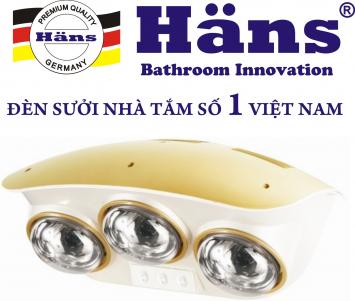 Công suất đèn sưởi phòng tắm Hans bảo hành 1 năm