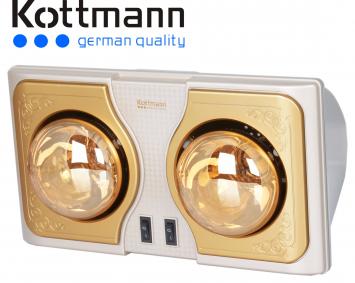 Đèn sưởi nhà tắm Kottmann 2 bóng vàng có tốt không?