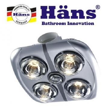 Đèn sưởi nhà tắm Hans 4 bóng âm trần H4B